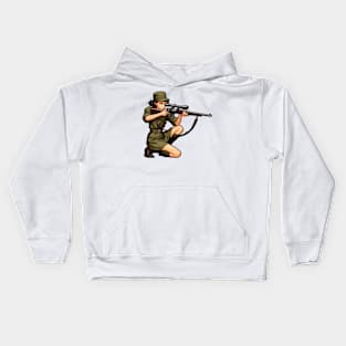 Sniper Girl Kids Hoodie